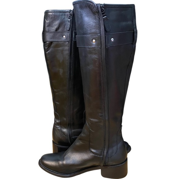 💗Cole Haan Leather Low Stacked Heel Tall (17”) Boot w/ hidden zipper, 1.5” Heel - Picture 3 of 12